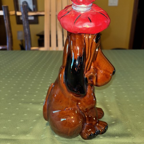 Vintage Enesco Ceramic Hound Hangover Dog Decanter Made in Japan 9” Tall - Picture 4 of 7