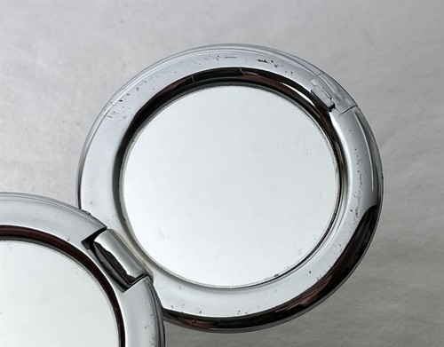 Abrazadera plegable de acero para mujer maquillaje doble espejo compacta - Imagen 10 de 11