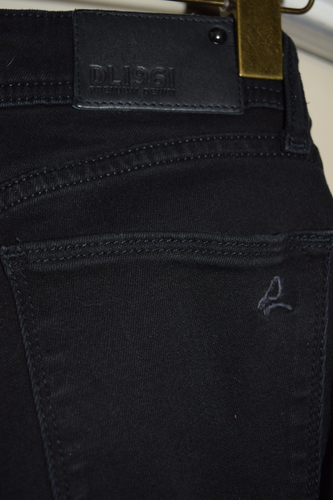 DL1961 Gracie 25 x 33.5 DLX Hybrid 360 Black Stretch Jeans Denim Straight Hail - Picture 7 of 12