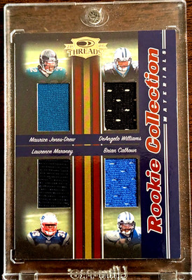 2006 Donruss Threads Rookie Collection Materials Quad Prime /100 Maurice Drew RC