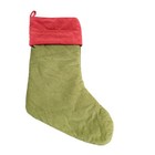 Pottery Barn Classic Medium Red Green Velvet Christmas Stocking Grandma