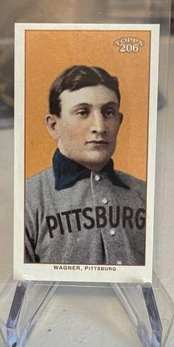 2002 Topps 206 Mini Black Polar Bear Back Honus Wagner #179 HOF
