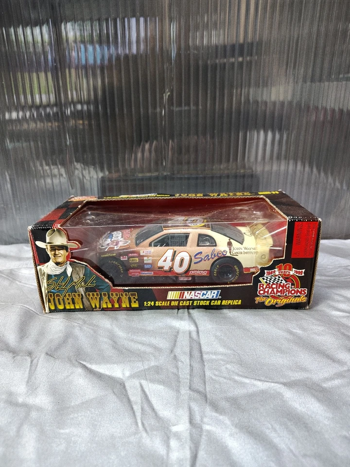 Sterling Marlin Firmado #40 John Wayne Equipo Sabco 1999 1/24 Nascar Diecast Foto 4 de 4