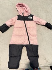The North Face Nuptse Bunting Baby Toddler 6-12 Months Pink Goose Down Puffer