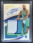 2020-21 Immaculate Caleb Martin Premium Patch Auto Autograph RC Jersey Gold #/5