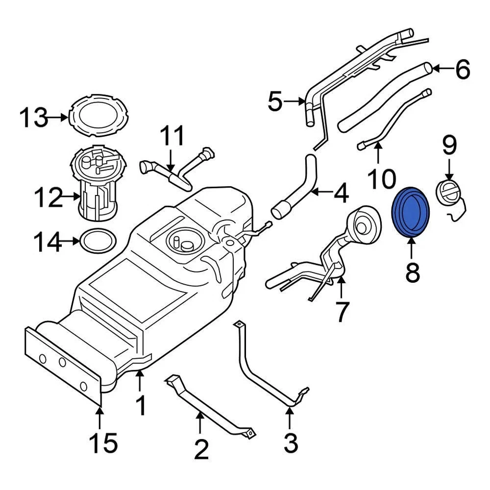 For Nissan Altima 1993-2001 Nissan 1724050Y00 Fuel Filler Neck Seal - Image 4 of 4