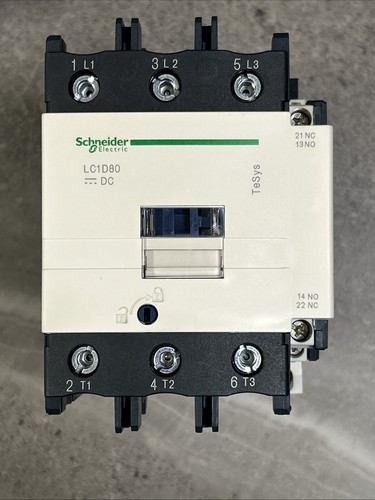 SCHNEIDER ELECTRIC LC1D80BD LC1 D80BD 24 VDC COIL CONTACTOR NEW - Picture 3 of 6