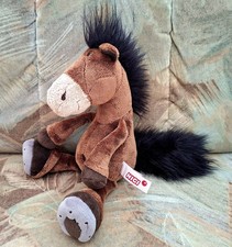 Nici Pferd Pony Hengst dunkelbraun Hufeisen NEU (ohne Etikett)! 30 cm