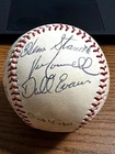 1975 BRAVES TEAM SIGNED AUTOGRAPHED BRAVES LOGO BASEBALL!  Darrell Evans!