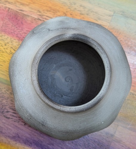 ⭐Raku Art Studio Pottery Clay Vessel Vase Pot Signed Hand Crafted Symbols round - Picture 9 of 18