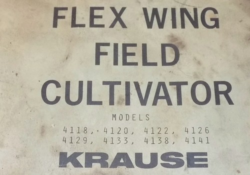Cultivador de campo KRAUSE Flex Wing manual del propietario 10/80 - Imagen 2 de 4