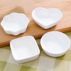  2 PCS Square Dip Dish White Dipping Plate Ceramic Plates Appetizer