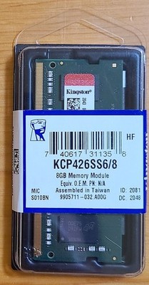 Kingston 8gb Ddr4-2666mhz Single Rank SODIMM for sale online | eBay