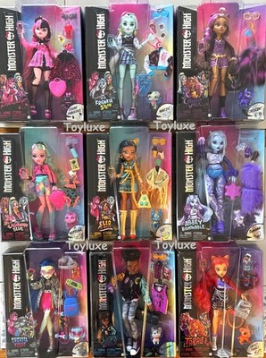 Monster High 3G REBOOT Complete 9 Doll Set Lot w/ Pets & EXCLUSIVES !!! NEW 2022