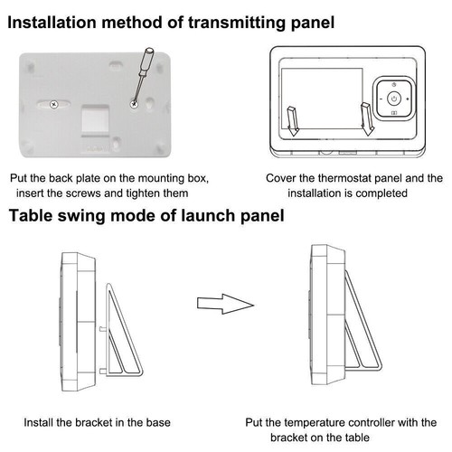 Tuya Wifi Programmable Smart Wireless Room Thermostat With RF Re-ceiver FSK-WIFI - Picture 9 of 12