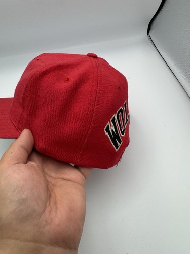 Vintage 90s NC State Wolfpack Hat Mens Wool Blockhead Snapback American Needle - Picture 5 of 11