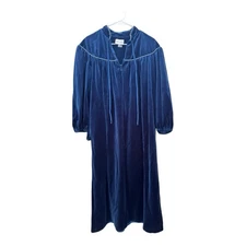 RARE 70s KEYLOUN Velvet  Dress House Victorian Maxi Loungewear vintage