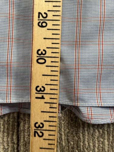 Brooks Brothers Hemd Herren 17-36 blau rot kariert Regent bügelfrei Supima Baumwolle - Bild 4 von 7