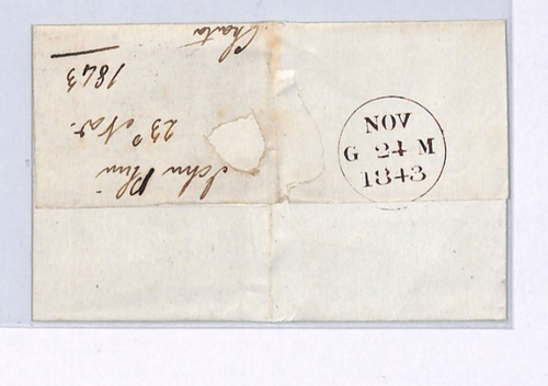 GB Scotland DISTINCTIVE MALTESE CROSS Edinburgh 1843 Local Cover {samwells}XG121 - Picture 3 of 15
