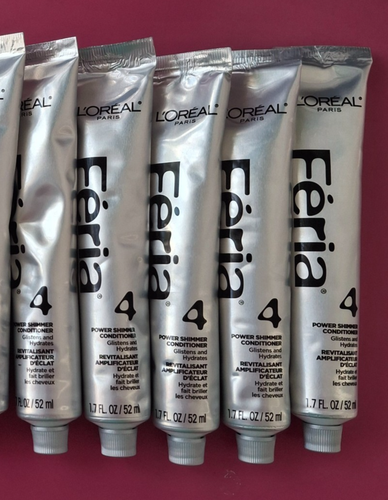 Lot Of 5 Loreal Feria Power Shimmer Conditioner Glistens & Hydrates 1.7oz each