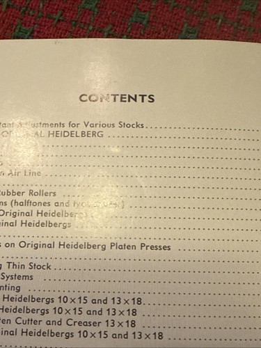 Original Heidelberg Printing Press Illustrated Parts Manual Vintage w/ Inserts! - Picture 22 of 22