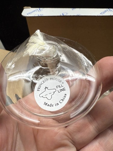 Princess House Heritage 3 lampade ad olio galleggianti in cristallo con imbuto #601 nuove con scatola - Foto 3 di 9