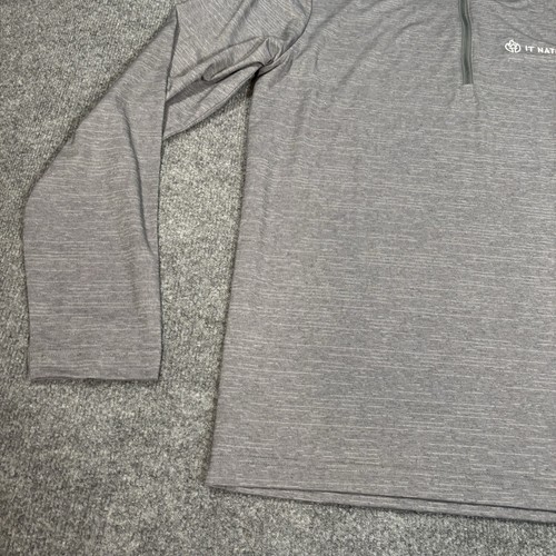 Pullover Travis Matthew Crestview 1/4 Cremallera Para Hombre Grande Nuevo con Etiquetas Gris Manga Larga Logo - Imagen 7 de 15