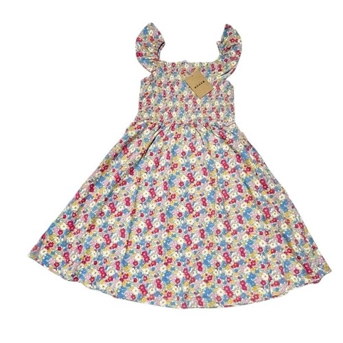 NWT Mini Boden Shirred Jersey Floral Dress Size 5/6