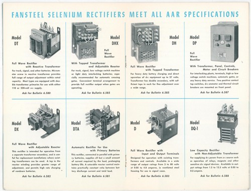 1955 Fansteel Selenium Rectifiers Railway Signaling Santa Fe Locomotive Booklet - Picture 3 of 4