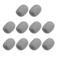 10pcs Microphone Foam Covers, 40mm 1.57" ID 10mm 0.39" Thickness, Gray