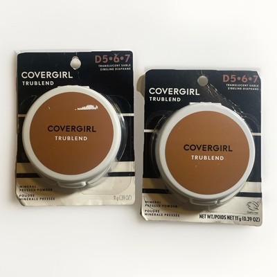 Cover Girl TruBlend TRANSLUCENT SABLE Mineral Pressed Powder w/ Talc D 5 6 7 NOS