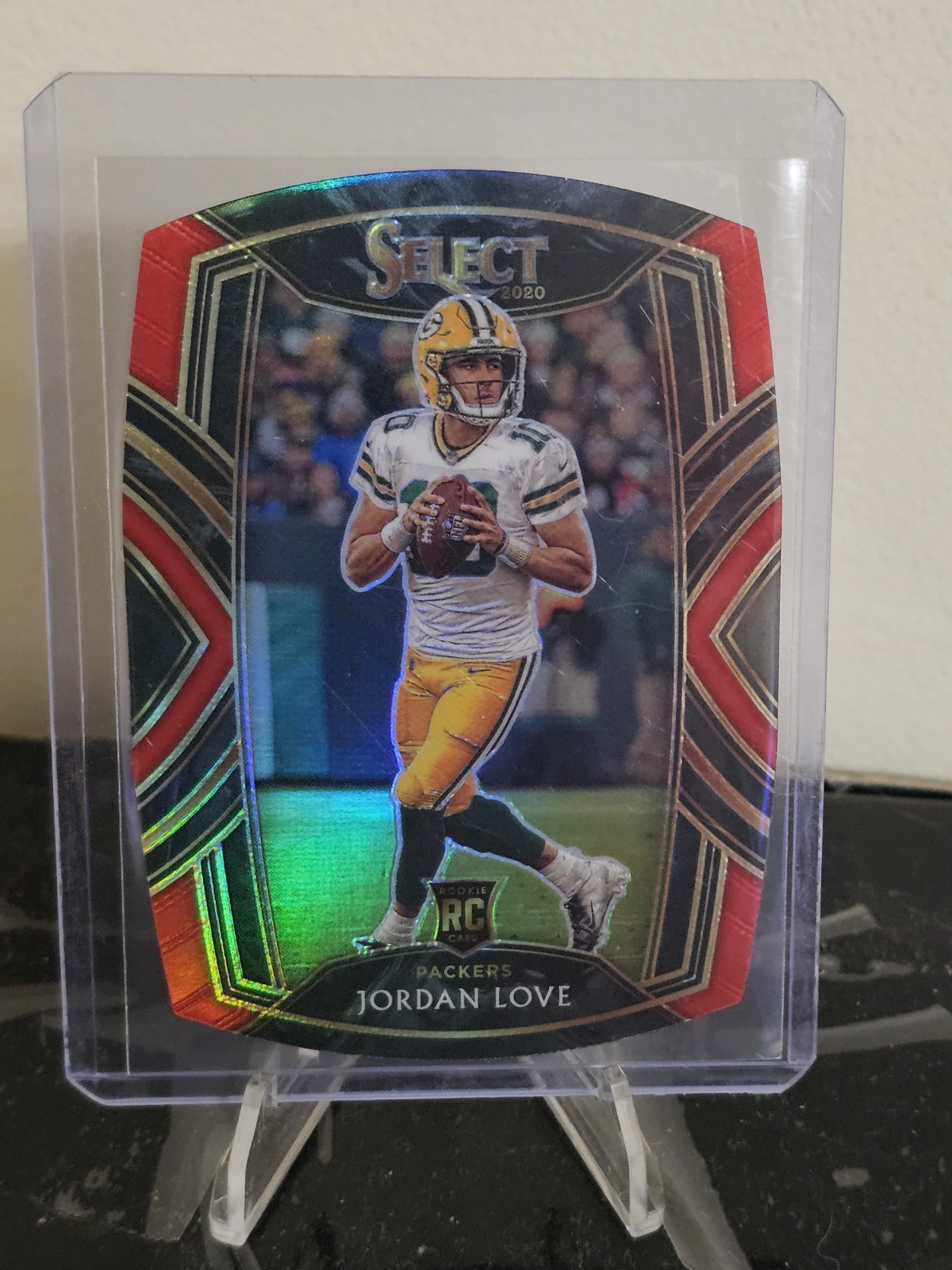 2020 - JORDAN LOVE - SELECT #247 RC CLUB LEVEL MAROON DIE-CUT PRIZM