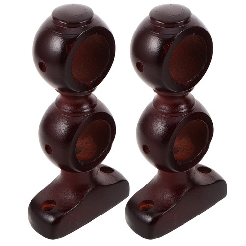  2 Pcs Heavy Duty Curtain Rod Brackets Supports Holders for Bedroom - Bild 2 von 17