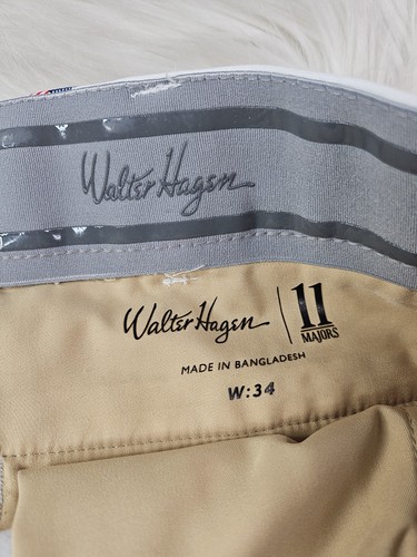 Pantalones Cortos de Golf Walter Hagen Perfect 11 Blanco Estampado Bandera de EE. UU. 34 - Imagen 3 de 8