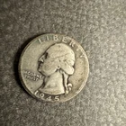 1945 P Washington 90% Silver Quarter | No Mint Mark - Philadelphia
