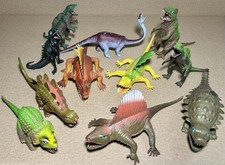 Vintage 1980s Hong Kong Rubber Dinosaurs Chinasaurs Lot - 11 Mixed Figures Toys
