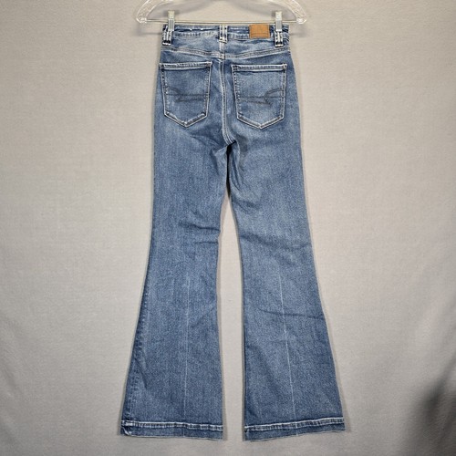 American Eagle Super Hi Rise Flare Stretch Womens Jeans Size 2 ( 24 X 29.5) - Picture 3 of 15