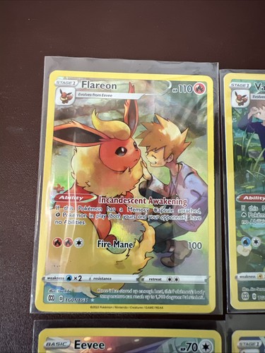 Pokemon Eevee Flareon Jolteon Vaporeon Holo Brilliant Stars Trainer Gallery - Picture 2 of 6