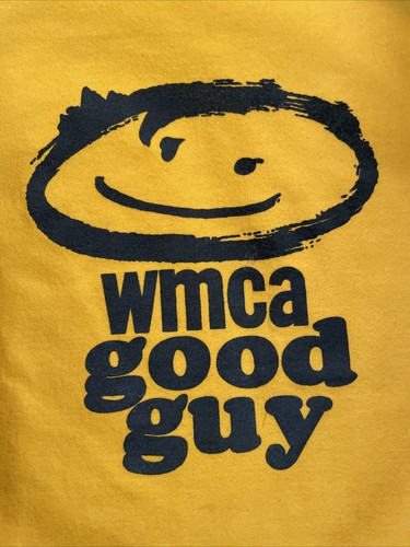 WMCA Good Guy Yellow Sz 2XL Pullover Crewneck Sweatshirt Radio Mick Jagger - Picture 3 of 4