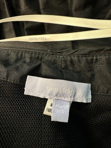 Vera Wang Silk Black Strapless Evening Party Dress Pockets Size 6 - Picture 6 of 10