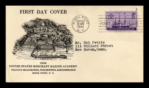 US COVER STEAMSHIP SAVANNAH FDC SCOTT 923 MERCHANT MARINE ACADEMY