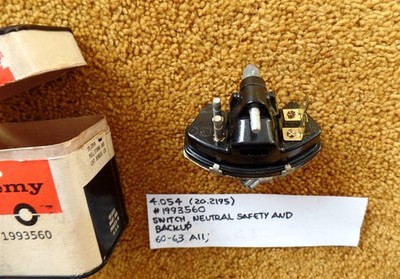 1960-63 Cadillac Neutral Safety Switch NOS 1993560 Delco Remy | eBay