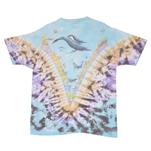 VINTAGE TIE DYE OCEAN JOHN CONNELL LIQUID BLUE TEE SHIRT 1990 LARGE MADE IN USA - Picture 3 of 8