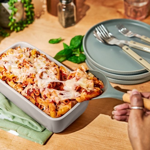 Stoneware Loaf Pan Durable Oven Safe Non-Porous Easy Clean Multipurpose Bakeware - Picture 7 of 9