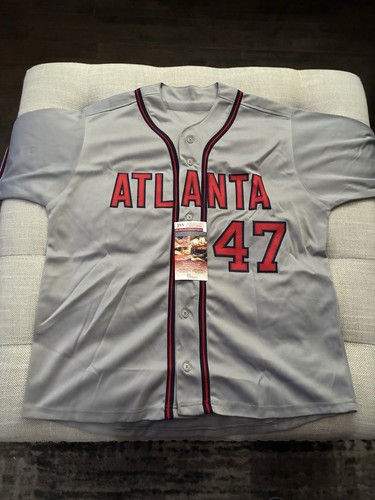 Tom Glavine Signed Autographed Atlanta Braves Custom Jersey JSA COA - Picture 2 of 3