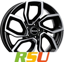 4x MAK Apollo black mirror 6.5x16" ET35 LK5 110 ML 65.1 Alufelgen 16 Zoll