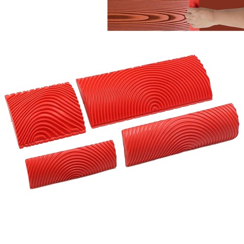 4Pcs Wood Graining Painting Tool, Rubber Wood Grain Tool Household Wall Paint AU - Picture 8 of 11