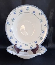 Set of 2, Mikasa "Blue Medley”  Serving Bowls - HK243, 10 7/8" EUC