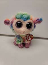 TY Beanie Boos 6" 15cm DAFFODIL RAINBOW TIE DYE EASTER LAMB NEW MWMTs