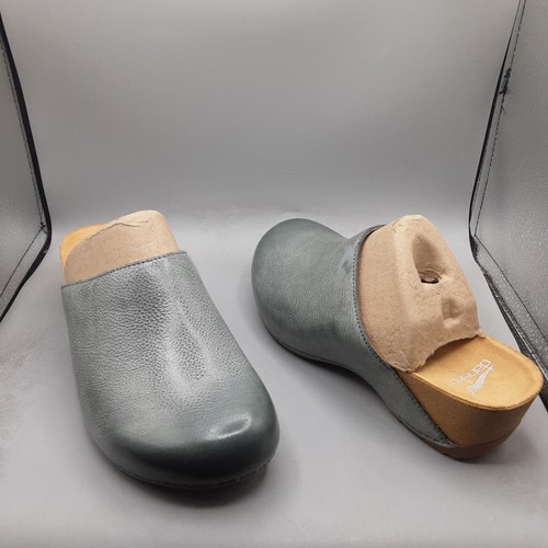 Dansko Talulah Clogs Women's 8.5-9M EU39 Denim Leather Burnished A143